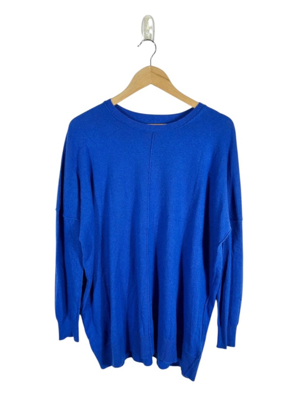 Gianni Bini Colbalt Blue Rabbit Hair Crewneck Sweater Size Medium